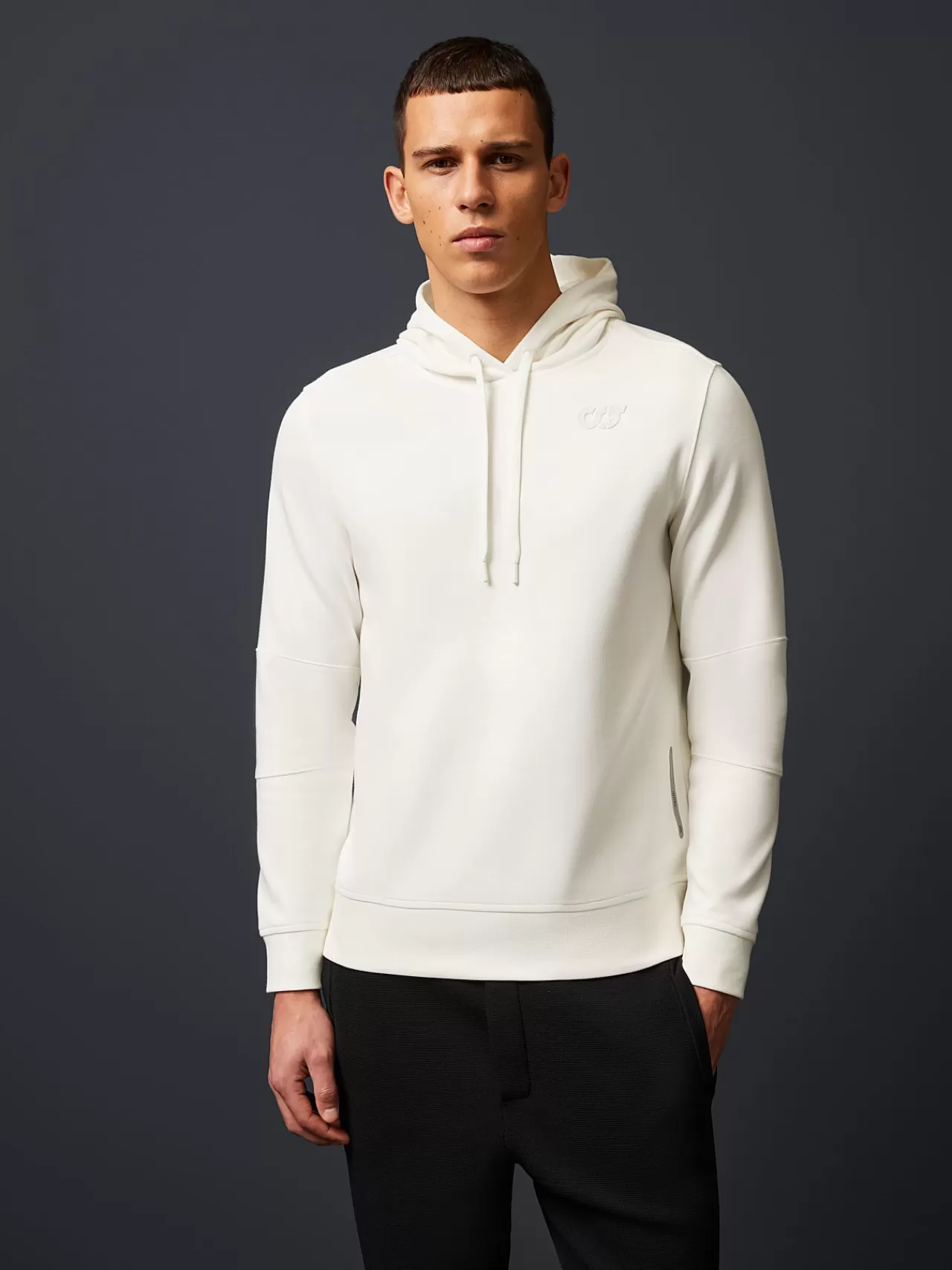 Herren AlphaTauri Hoodie Mit Gepragtem Logodetail