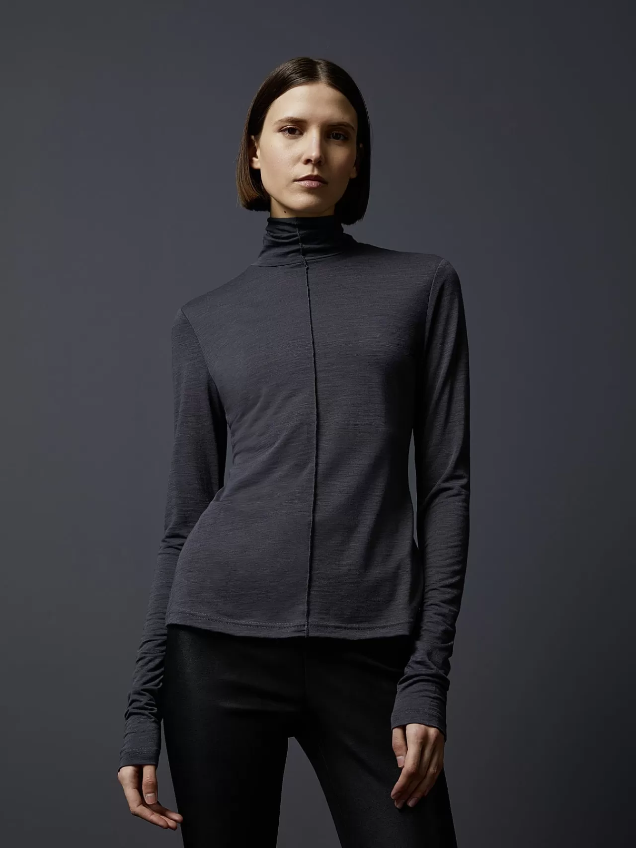 Damen AlphaTauri Leichter Stehkragenpullover Aus Wollmix