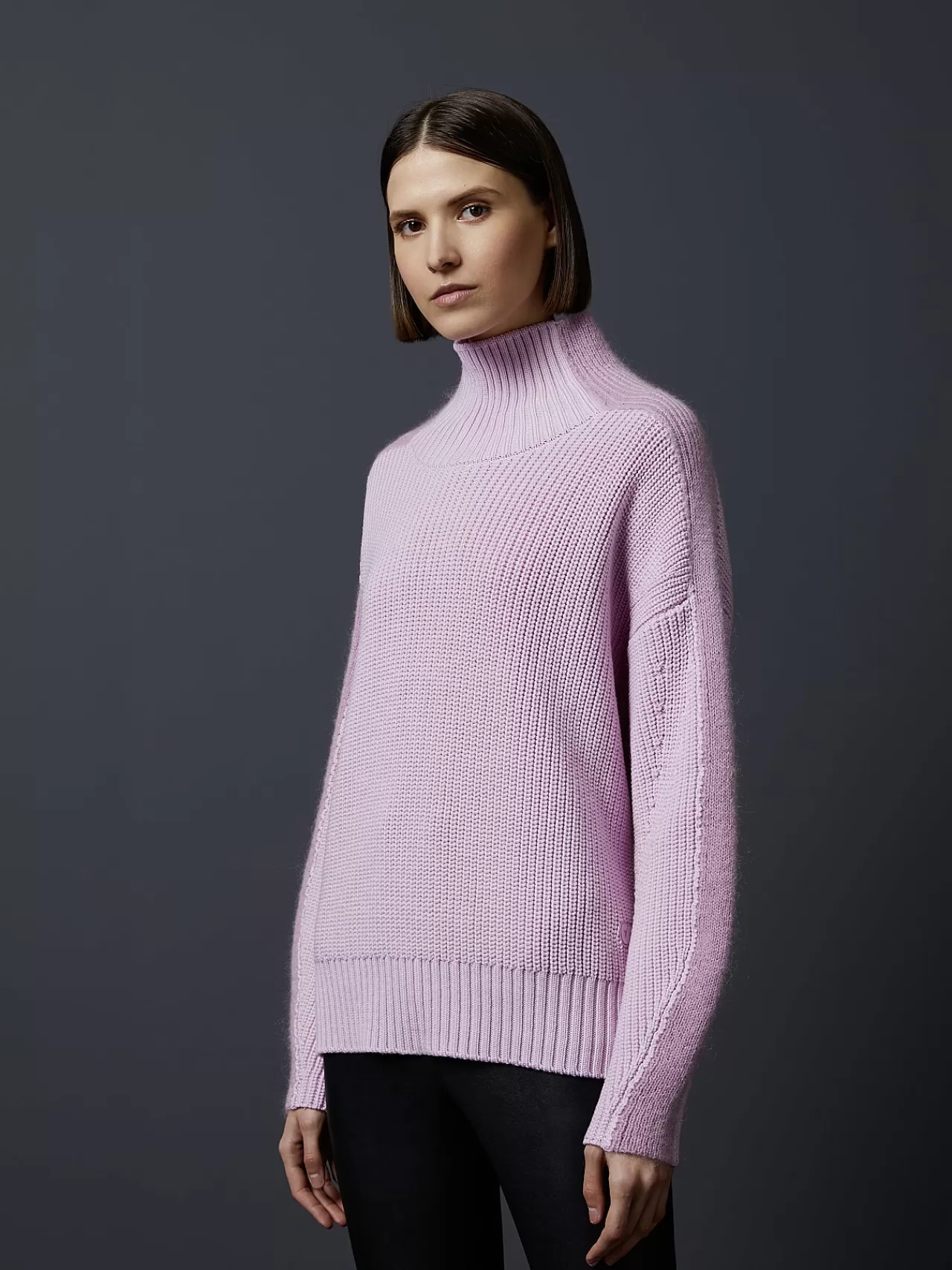 Damen AlphaTauri Stehkragenpullover Aus Mohair-Merinomix In Grobstrick