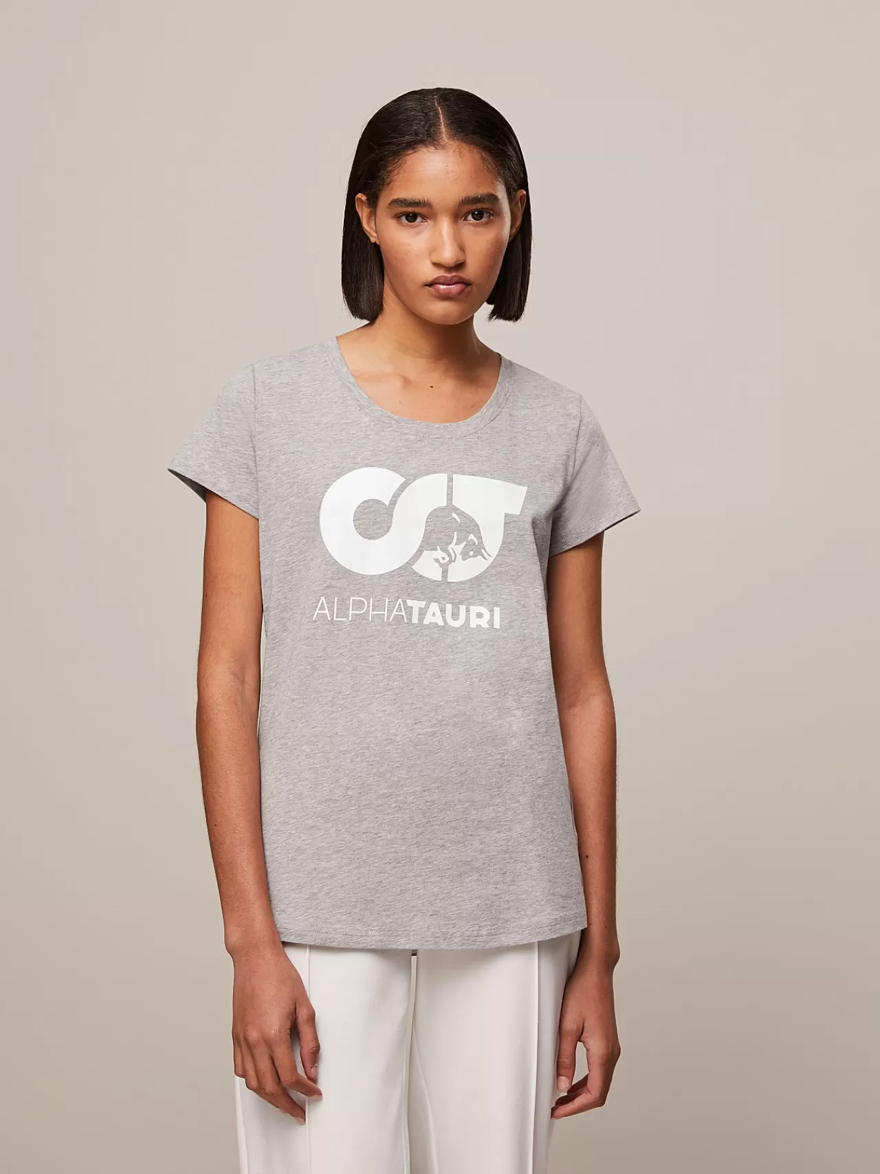 Damen AlphaTauri T-Shirt Mit Charakteristischem Logo