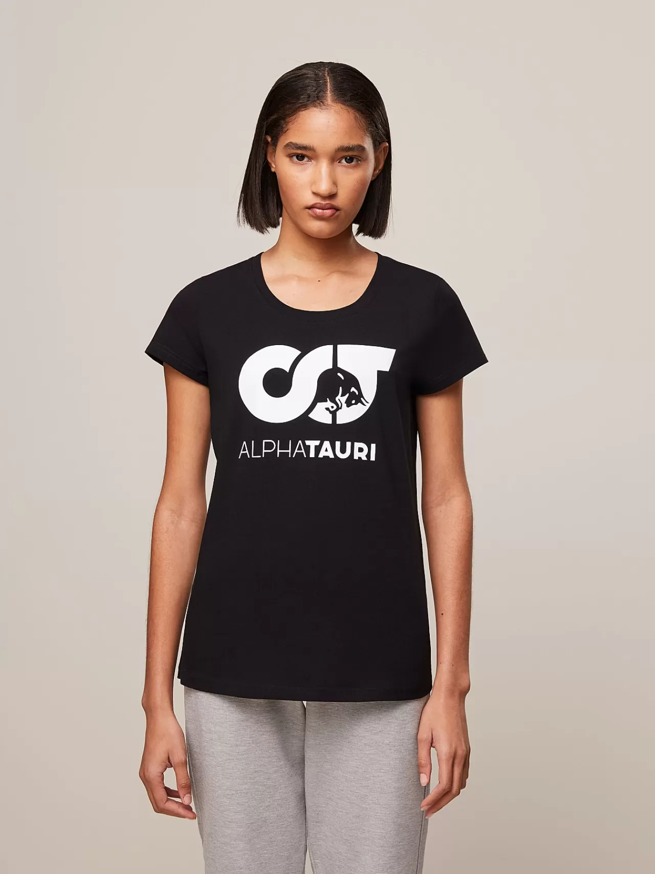 Damen AlphaTauri T-Shirt Mit Charakteristischem Logo