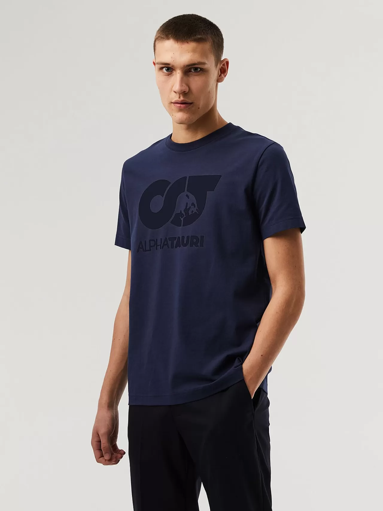 Herren AlphaTauri T-Shirt Mit Charakteristischem Logo