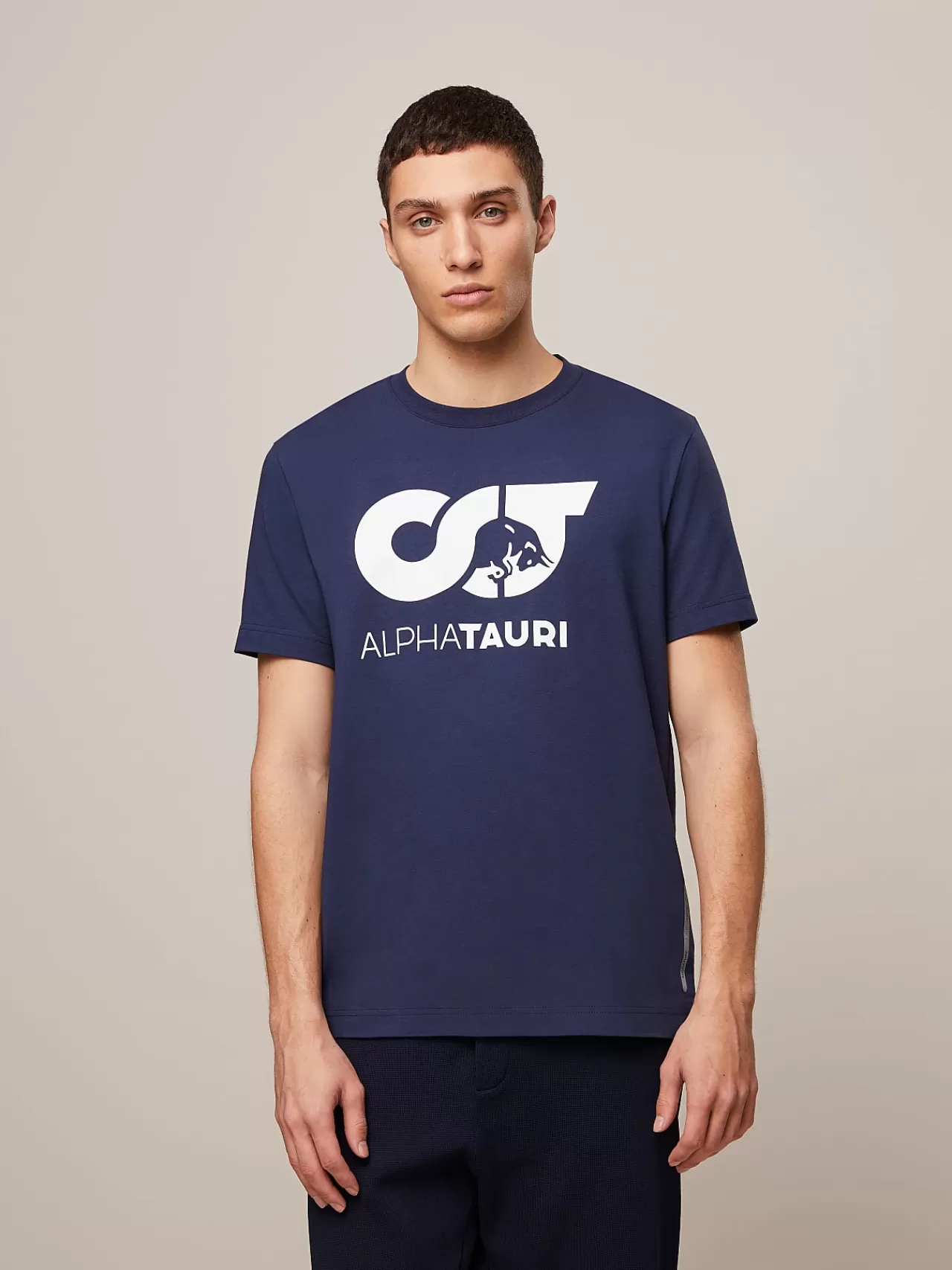 Herren AlphaTauri T-Shirt Mit Charakteristischem Logo