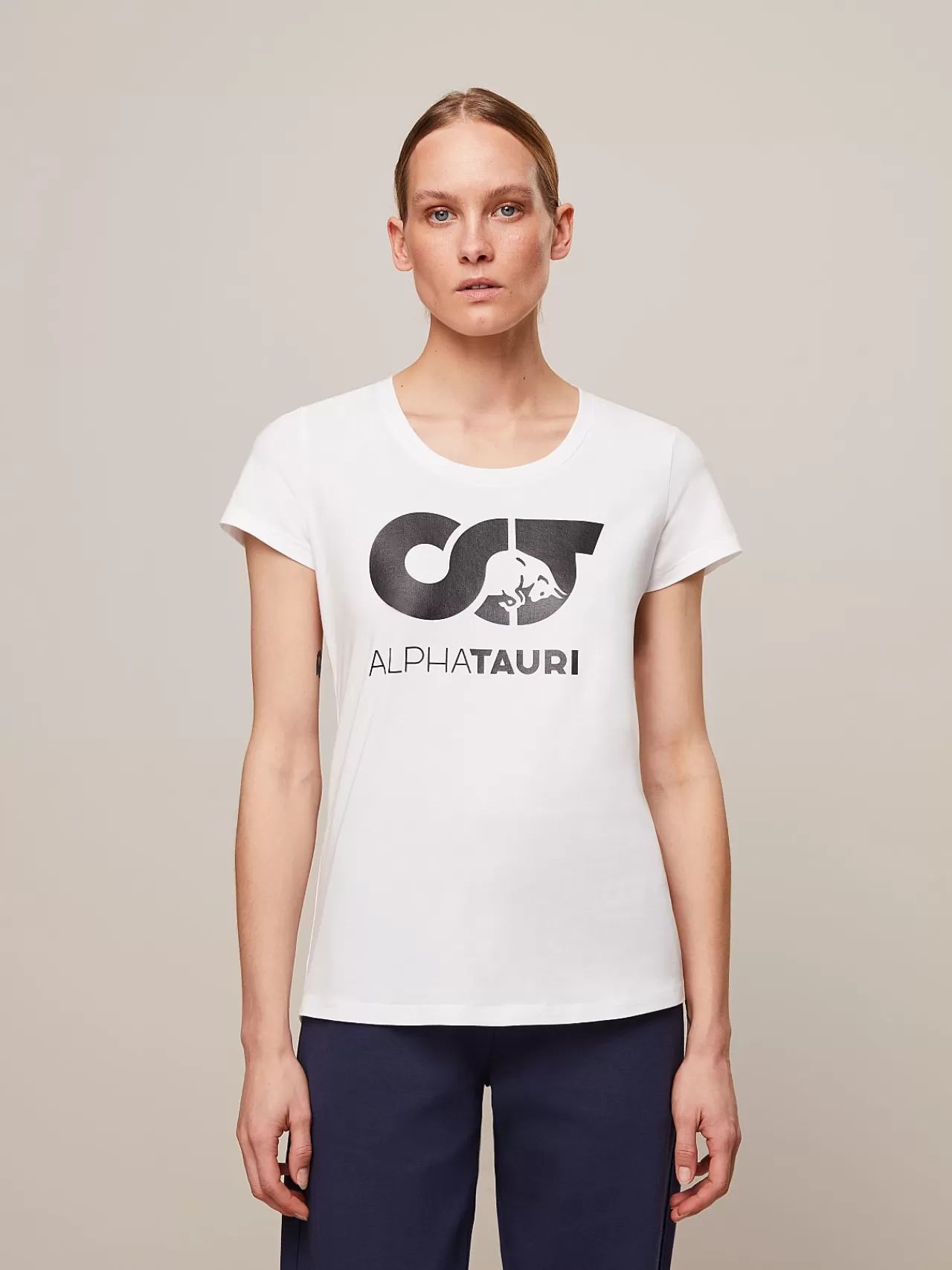 Damen AlphaTauri T-Shirt Mit Charakteristischem Logo